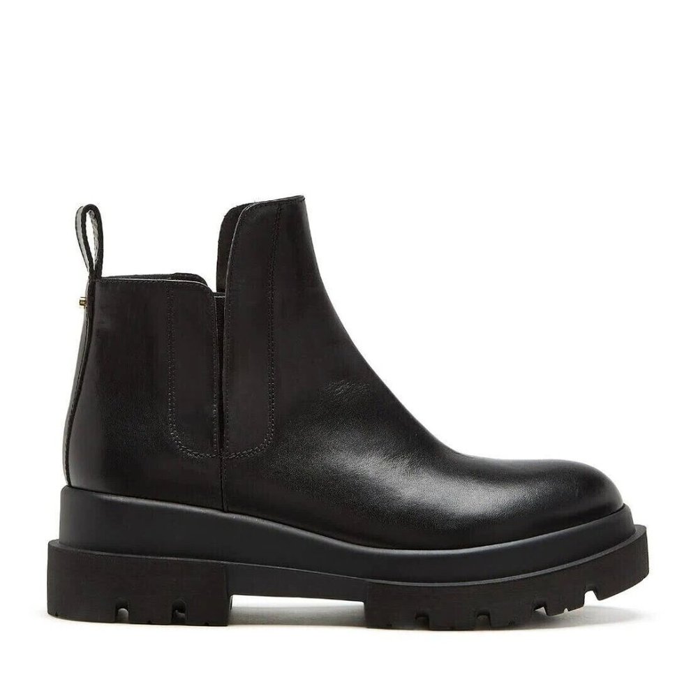 New! LA CANADIENNE Kash Waterproof Platform Bootie Black 39.5 9 US DD351 Italy